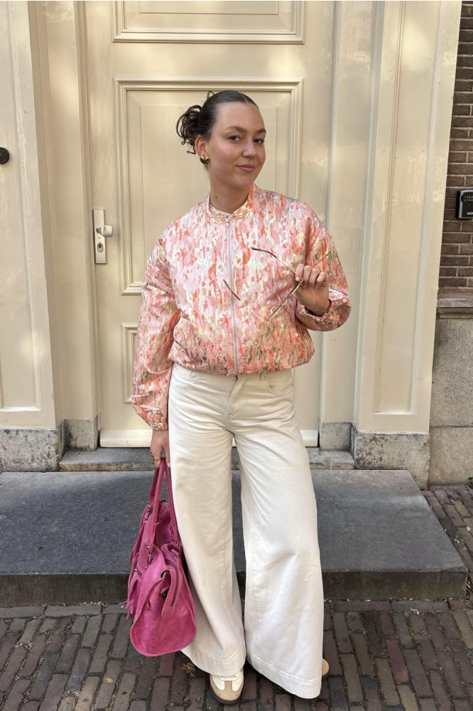VMBARBARA LS JAQUARD BOMBER EXP 10340947 APRICOT BLUSH/GOLD JAQUA